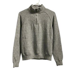 JACHS New York Mission Hill Sweater Men's M Gray 1/4 Zip Raglan Pullover Knit